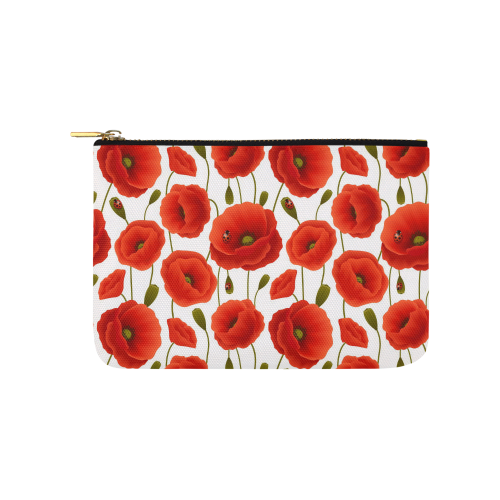 Poppy Pattern Carry-All Pouch 9.5''x6''