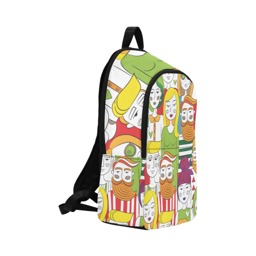 People Art Fabric Backpack for Adult (Model 1659)
