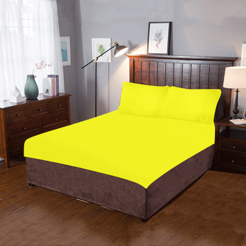 color yellow 3-Piece Bedding Set