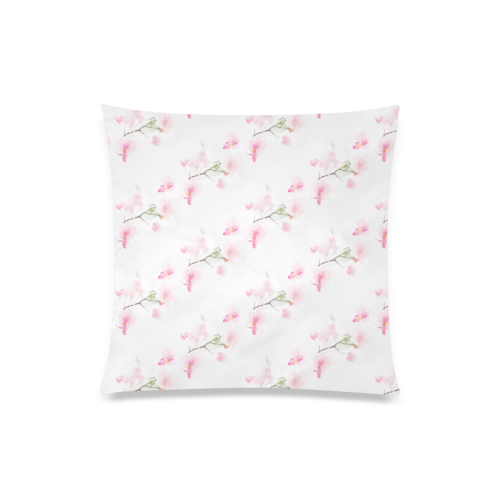 Pattern Orchidées Custom Zippered Pillow Case 20"x20"(One Side)
