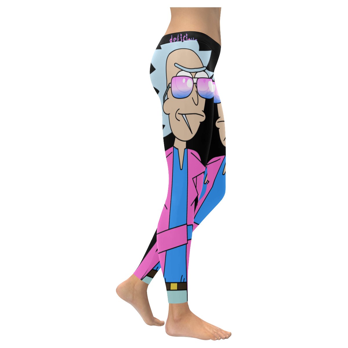 All Rick Majikally Delicious Women's Low Rise Leggings (Invisible Stitch) (Model L05)