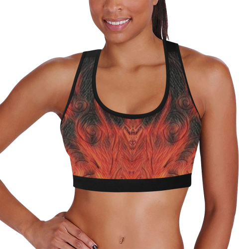 Hellicious. Women's All Over Print Sports Bra (Model T52)