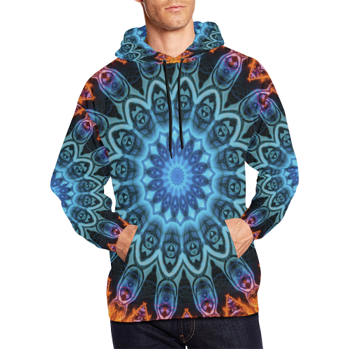 MANDALA SKY ON FIRE All Over Print Hoodie for Men/Large Size (USA Size) (Model H13)