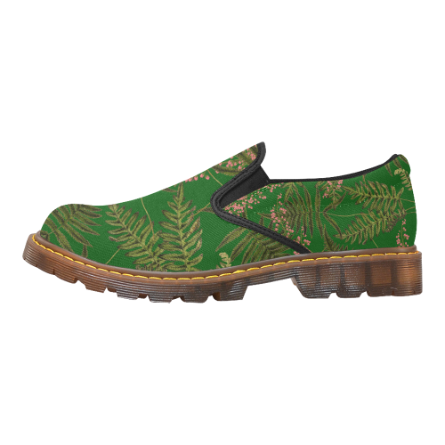 fern dark green Martin Women's Slip-On Loafer/Large Size (Model 12031)