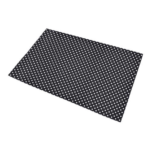 Black polka dots Bath Rug 20''x 32''