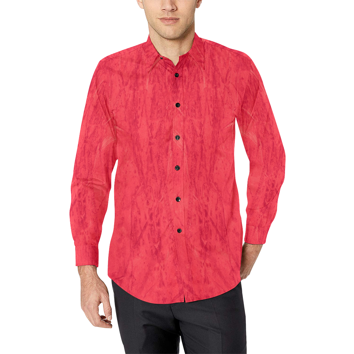 Red Power by Artdream Men's All Over Print Casual Dress Shirt (Model T61)