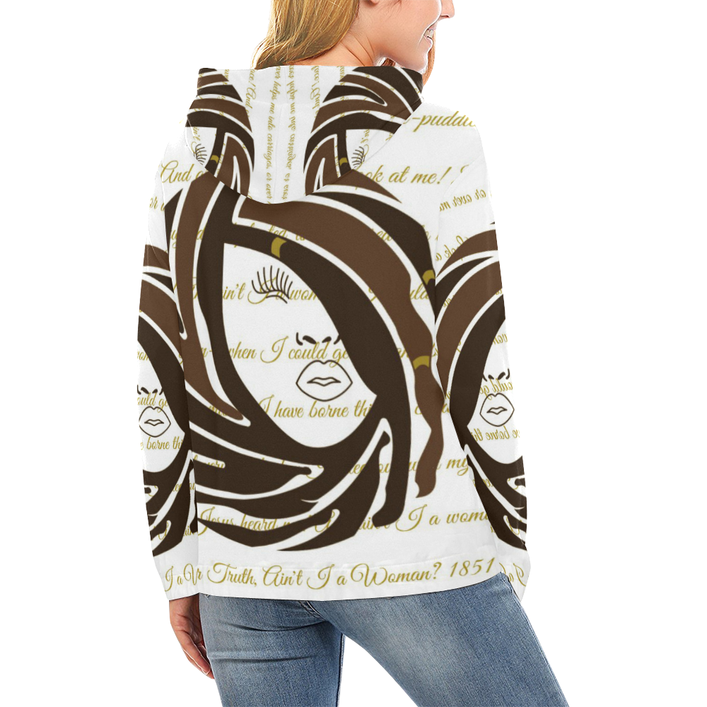 All Woman All Time Sojourner Truth All Over Print Hoodie for Women (USA Size) (Model H13)
