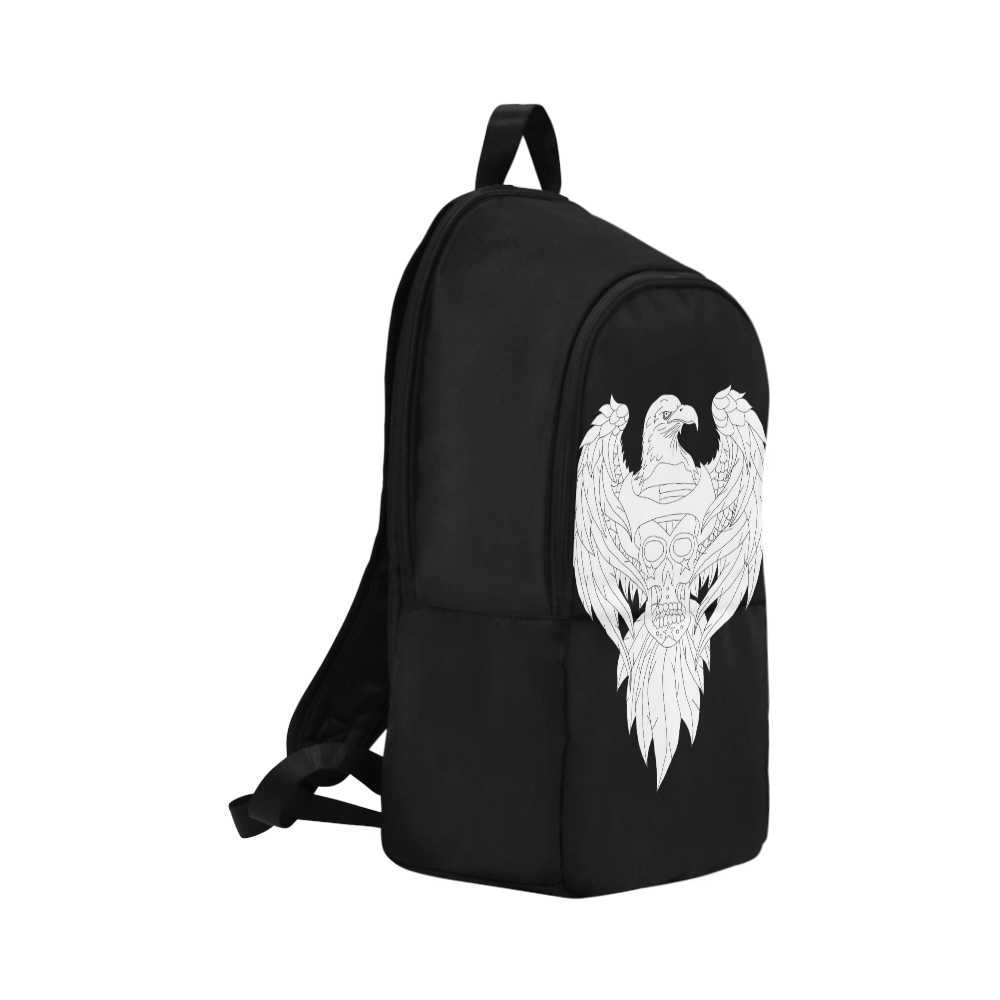 Color Me Eagle Sugar Skull Black Fabric Backpack for Adult (Model 1659)