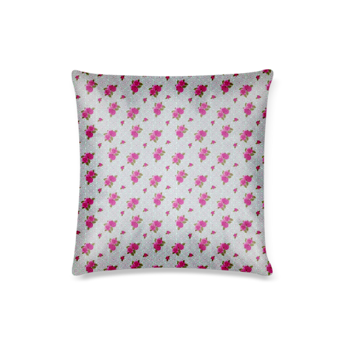 Roses and Pattern 1B by JamColors Custom Pillow Case 16"x16"  (One Side Printing) No Zipper