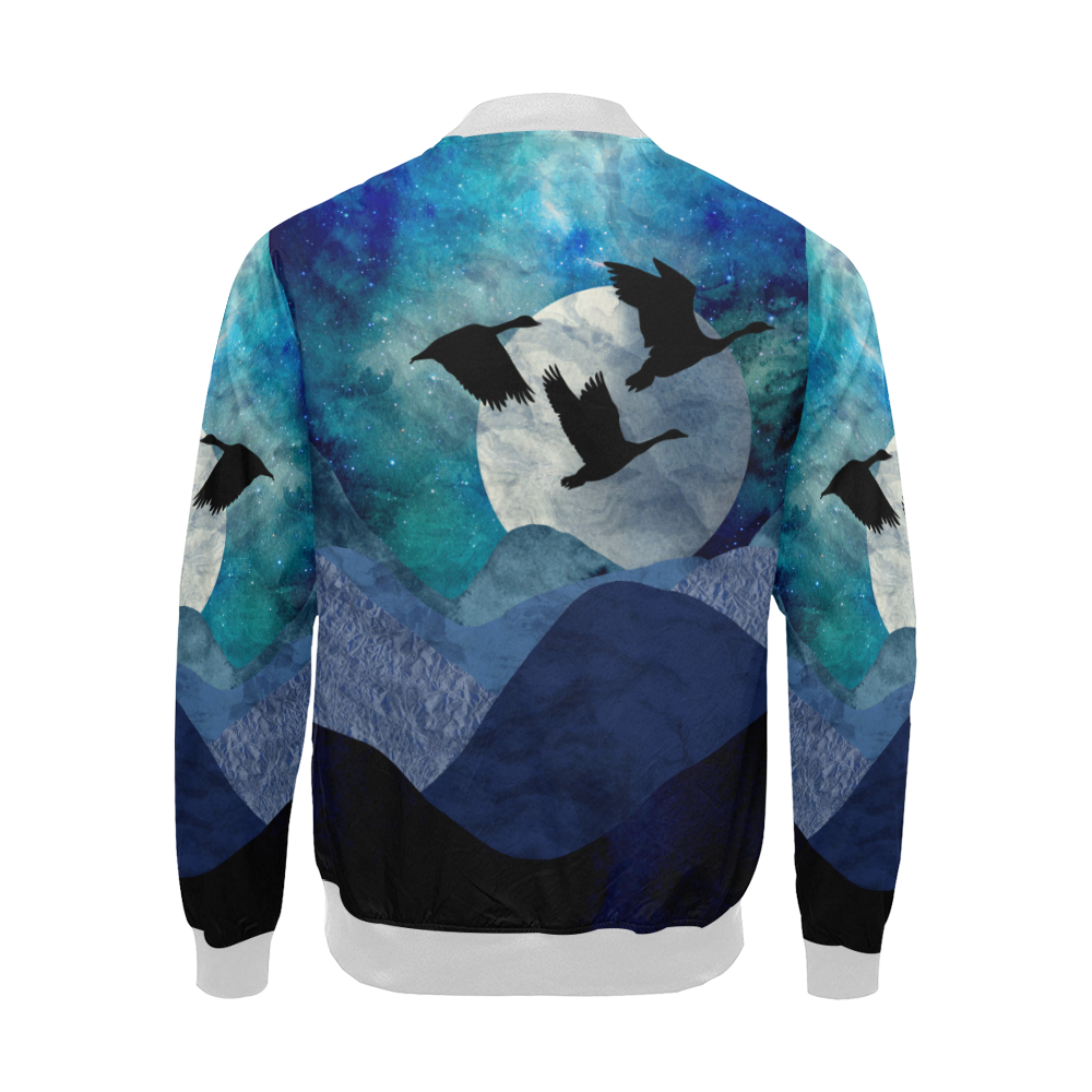 Night In The Mountains All Over Print Bomber Jacket for Men/Large Size (Model H19)