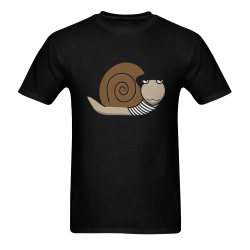 Escargot ~ French Snail Men's T-Shirt in USA Size (Two Sides Printing)