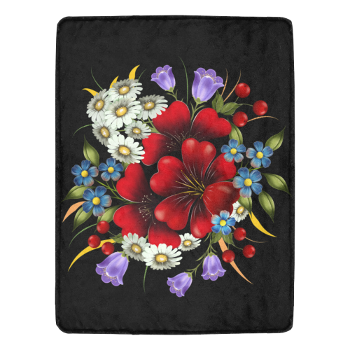 Bouquet Of Flowers Ultra-Soft Micro Fleece Blanket 60"x80"