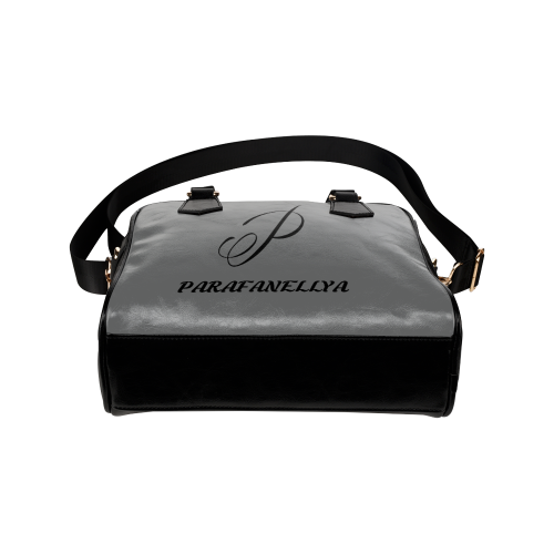 Parafanellya Grey & Black Women's Shoulder Bag 3 Shoulder Handbag (Model 1634)