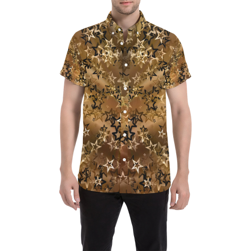 Stars20160720_by_JAMColors Men's All Over Print Short Sleeve Shirt (Model T53)