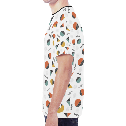 Geo Cutting Shapes New All Over Print T-shirt for Men (Model T45)