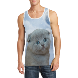 Lonely Little Kitty Men's All Over Print Tank Top (Model T57)