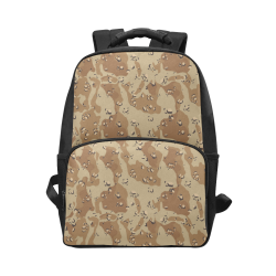 Vintage Desert Brown Camouflage Unisex Laptop Backpack (Model 1663)