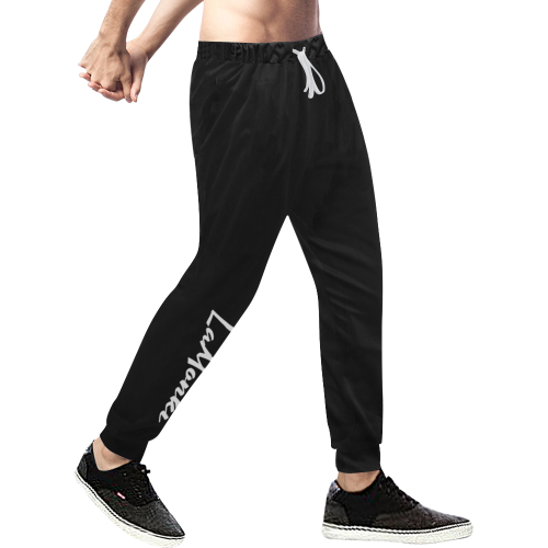LaMonki black (front) Men's All Over Print Sweatpants (Model L11)