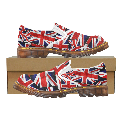 Union Jack British UK Flag Martin Women's Slip-On Loafer (Model 12031)
