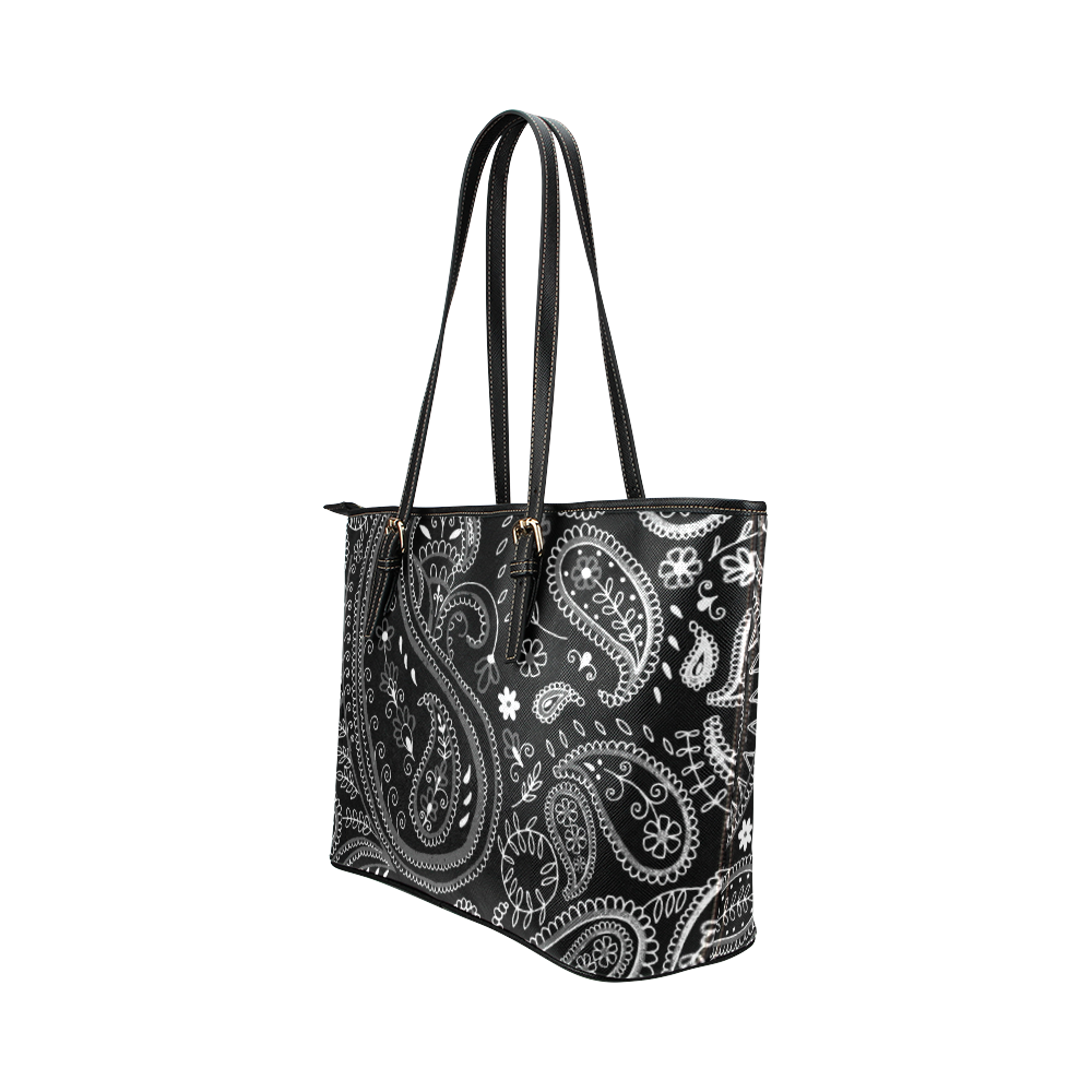 PAISLEY 7 Leather Tote Bag/Large (Model 1651)