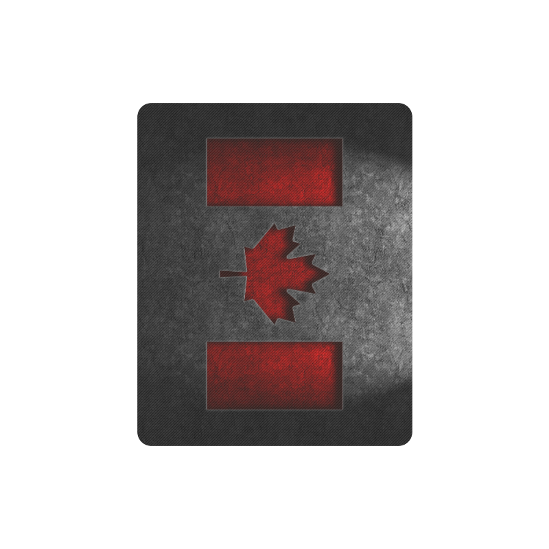 Canadian Flag Stone Texture Rectangle Mousepad