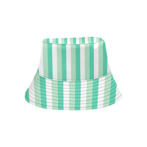 Mint Stripes All Over Print Bucket Hat