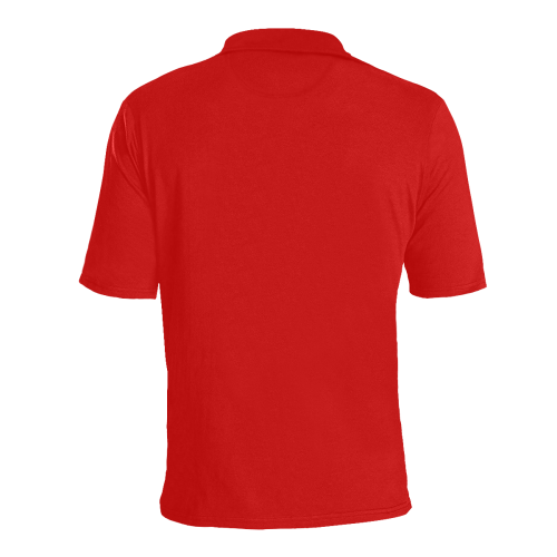 Dionixinc Polo- Red/Black Men's All Over Print Polo Shirt (Model T55)