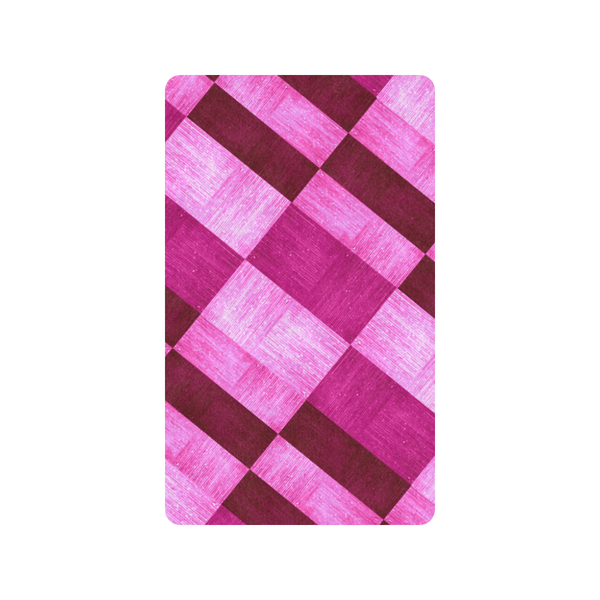 Textured Pink Pattern Doormat 30"x18" (Black Base)