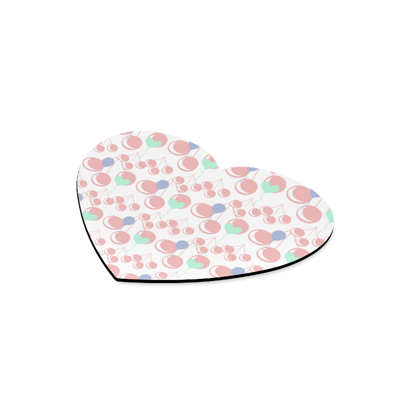 bubblegum cherry white Heart-shaped Mousepad
