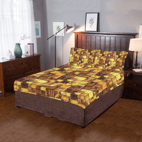 gold 3-Piece Bedding Set