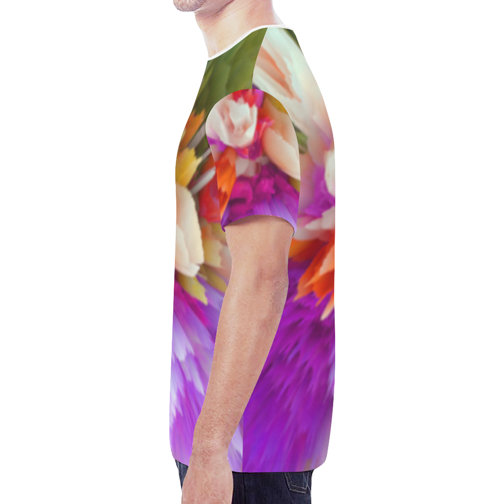 poppy flower New All Over Print T-shirt for Men/Large Size (Model T45)