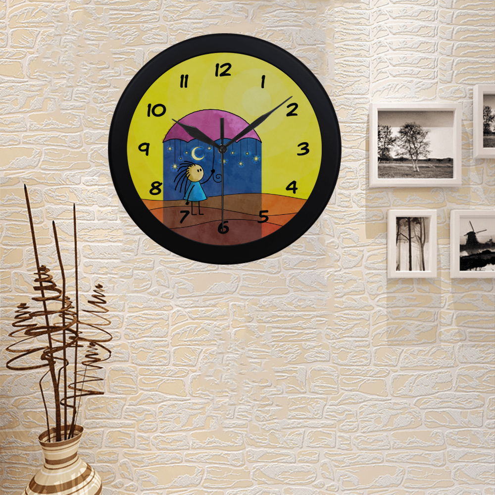 We Only Come Out At Night Circular Plastic Wall clock