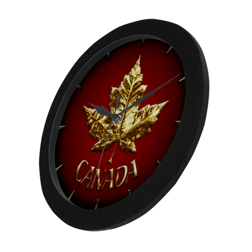 Canada Wall Clock Gold Medal Canada Circular Plastic Wall clock