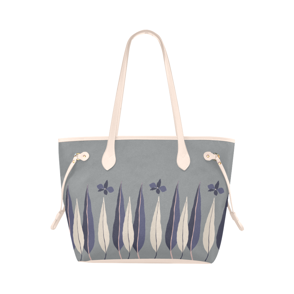 Oiseau Fleur Grey Handbag Clover Canvas Tote Bag (Model 1661)