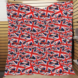 Union Jack British UK Flag Quilt 70"x80"