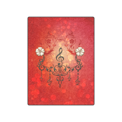 Music clef with floral design Blanket 50"x60"
