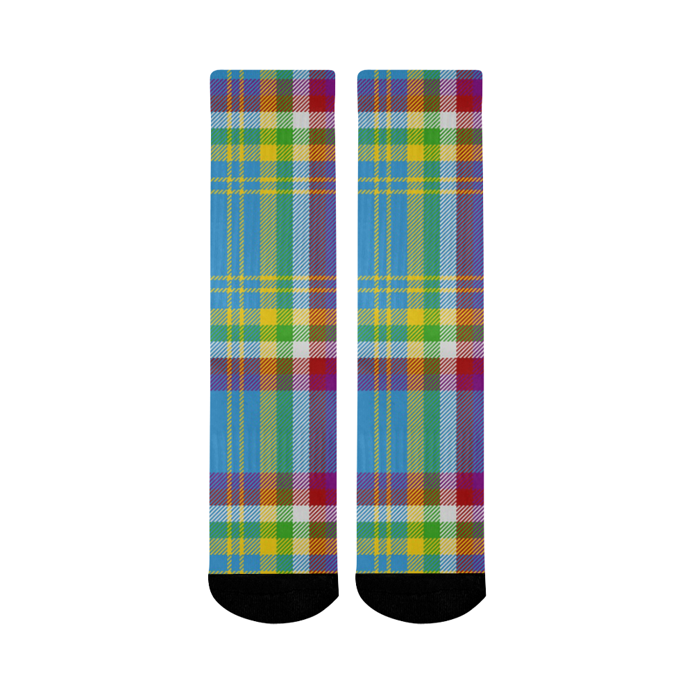 Yukon Tartan Mid-Calf Socks (Black Sole)