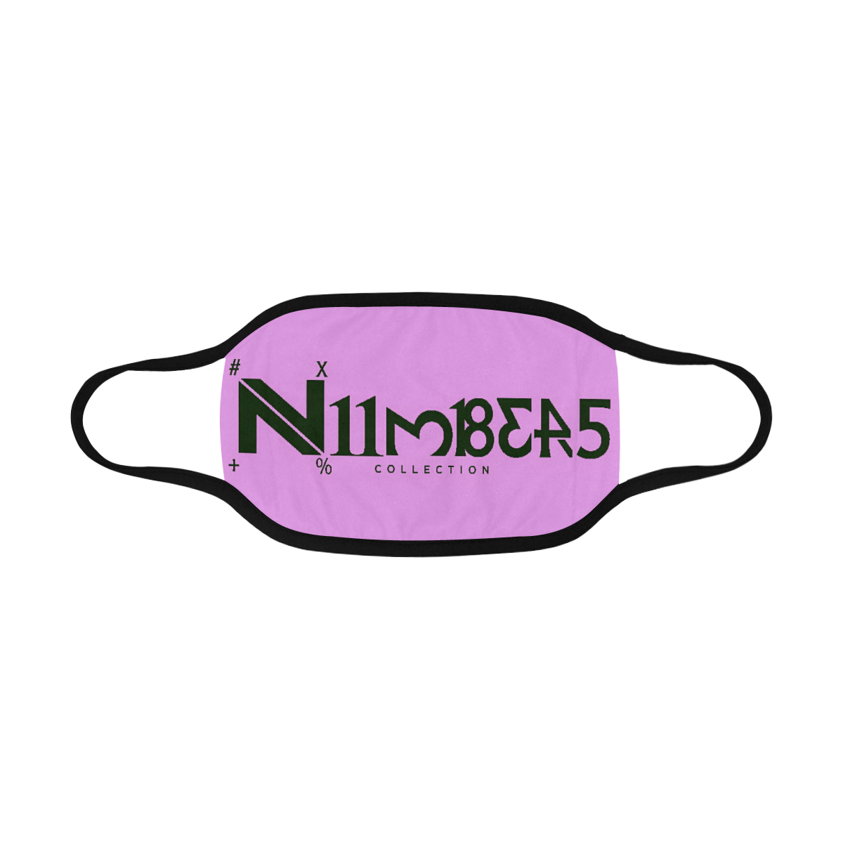 NUMBERS Collection Plum/Black Mouth Mask