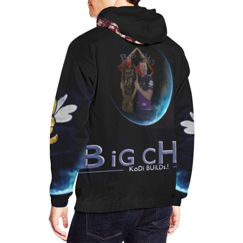 Cho's loveHATE All Over Print Hoodie for Men/Large Size (USA Size) (Model H13)