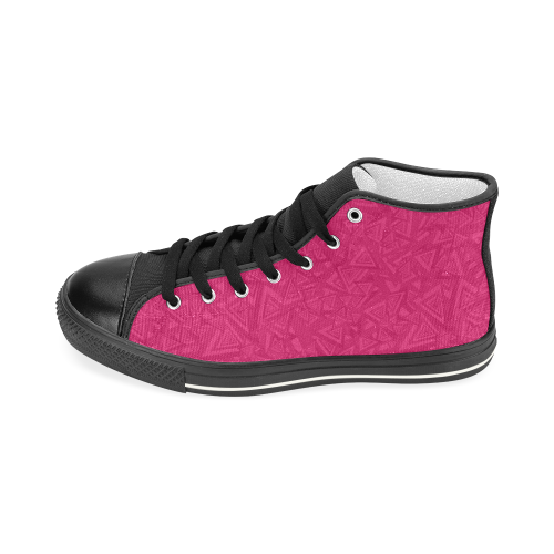 Dark Pink - G Women's Classic High Top Canvas Shoes (Model 017)