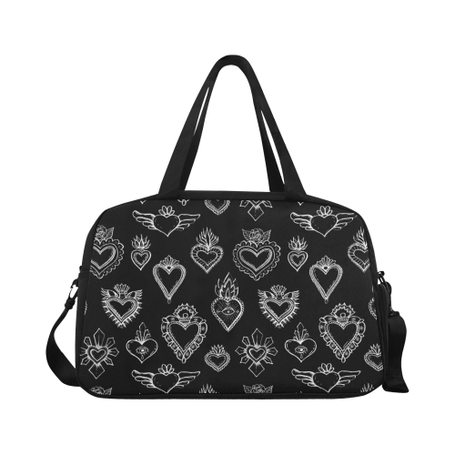 SACRED HEART - EX VOTO - Black Fitness Handbag (Model 1671)