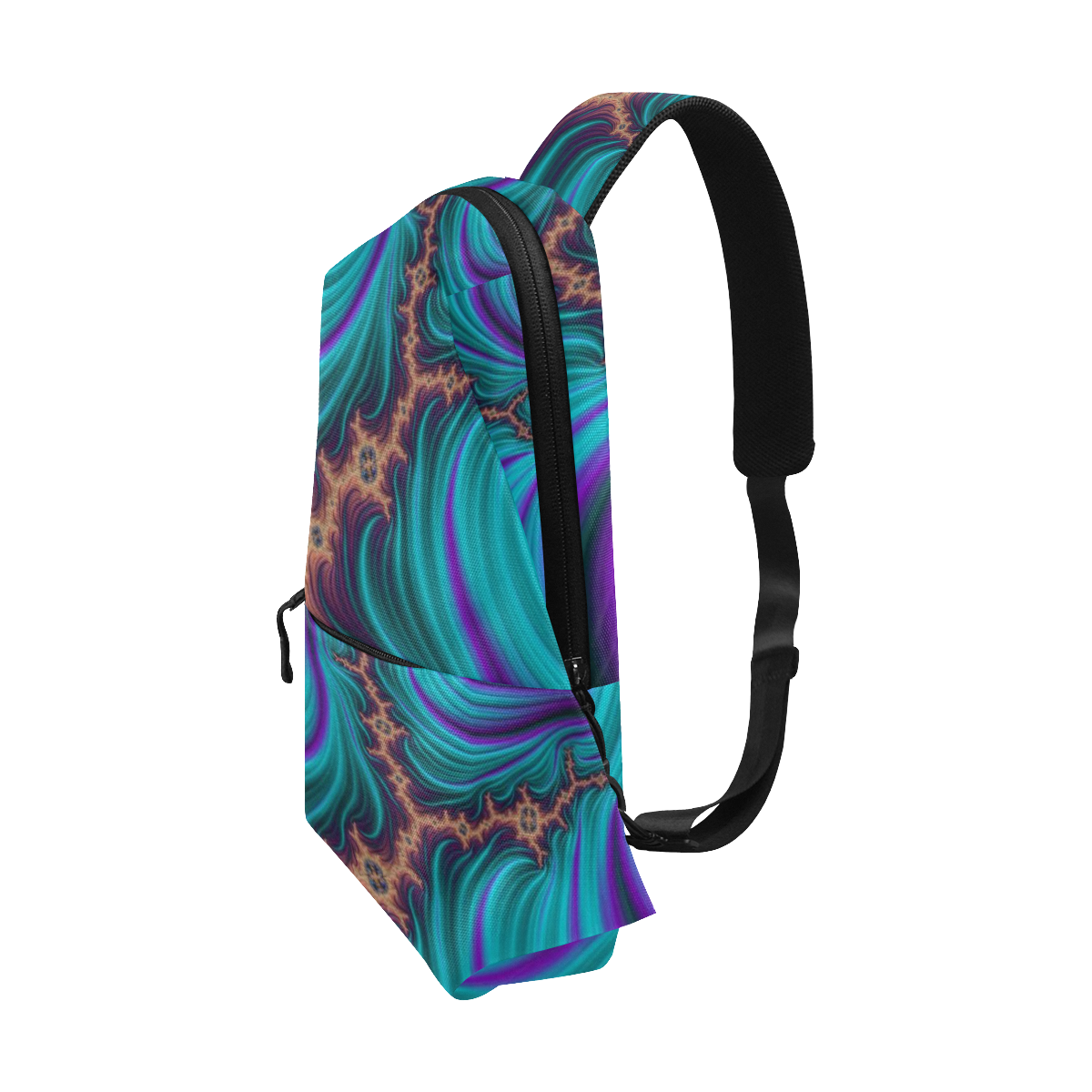 gorgeous Fractal 177 B by JamColors Chest Bag (Model 1678)