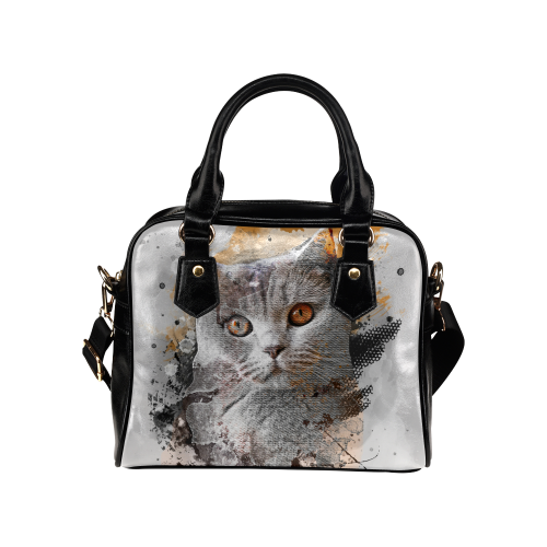cat kitty art #cat #kitty Shoulder Handbag (Model 1634)