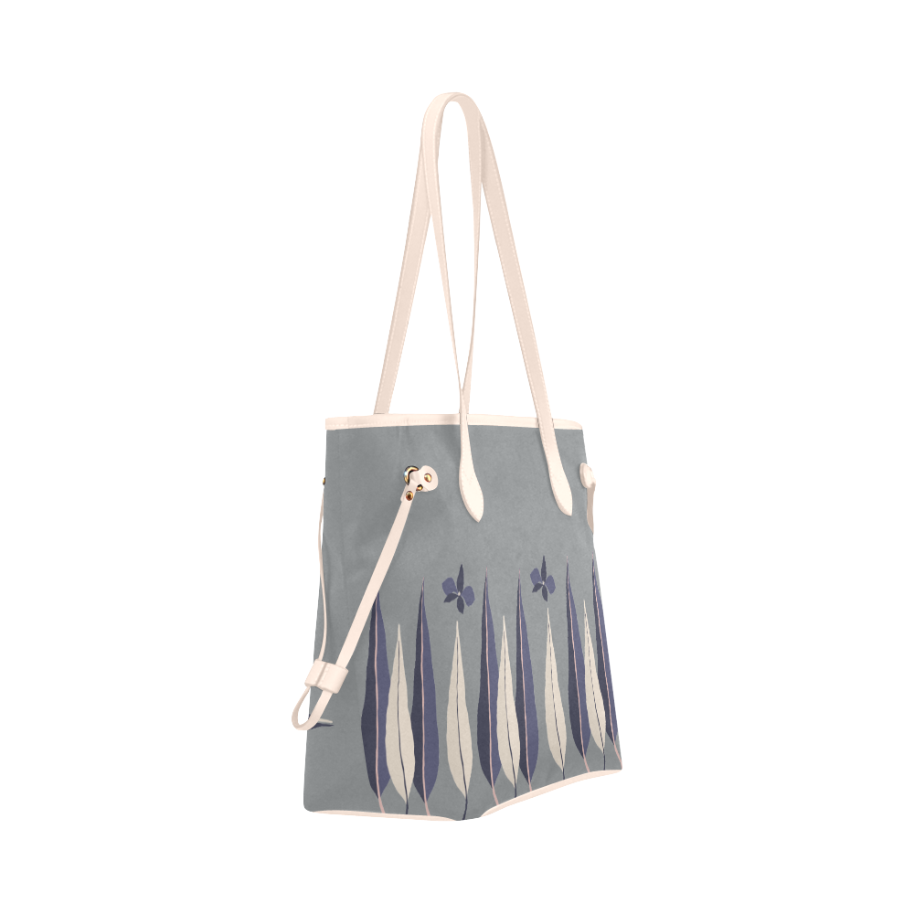 Oiseau Fleur Grey Handbag Clover Canvas Tote Bag (Model 1661)