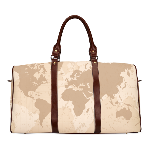 World Map Waterproof Travel Bag/Small (Model 1639)