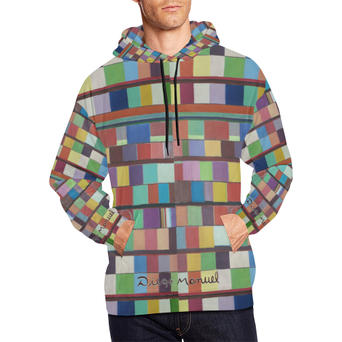 biblioteca All Over Print Hoodie for Men/Large Size (USA Size) (Model H13)
