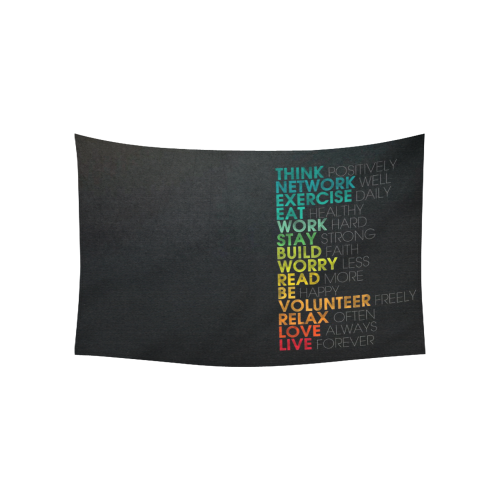 Inspirational Wall Tapestry Cotton Linen Wall Tapestry 60"x 40"