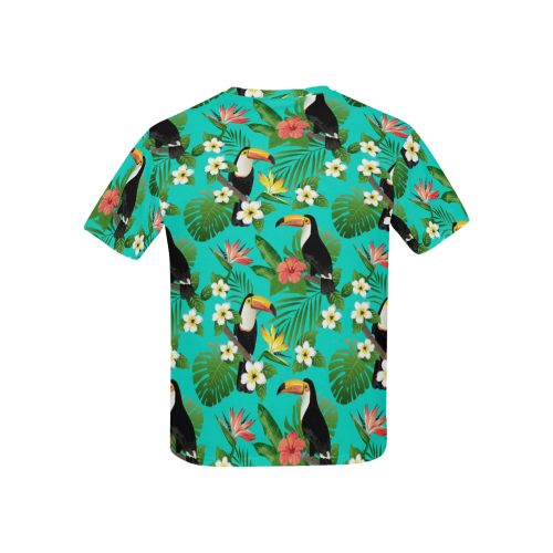 Tropical Summer Toucan Pattern Kids' All Over Print T-shirt (USA Size) (Model T40)