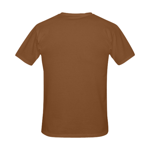 SL: B/Brown Men's T-Shirt in USA Size (Front Printing Only)
