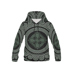 Awesome Celtic Cross All Over Print Hoodie for Kid (USA Size) (Model H13)